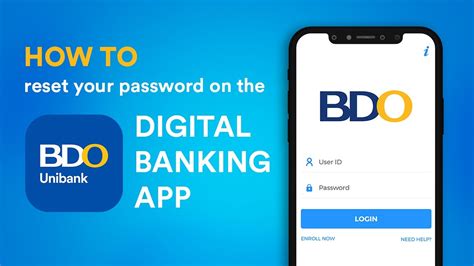 How to reset your password on the BDO Digital Banking app.